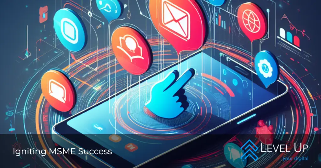 Mobile phone with digital icons